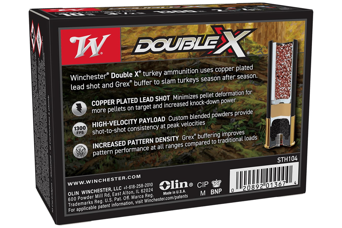 WINCHESTER AMMO 10 Gauge 3-1/2 Inch 2 oz #4 Shot Double X 10/Box